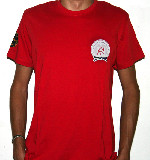 Tshirt rouge judo club de la mandallaz